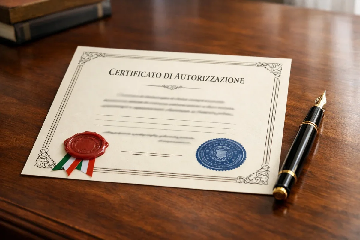 Documento ufficiale di licenza per scommesse sportive